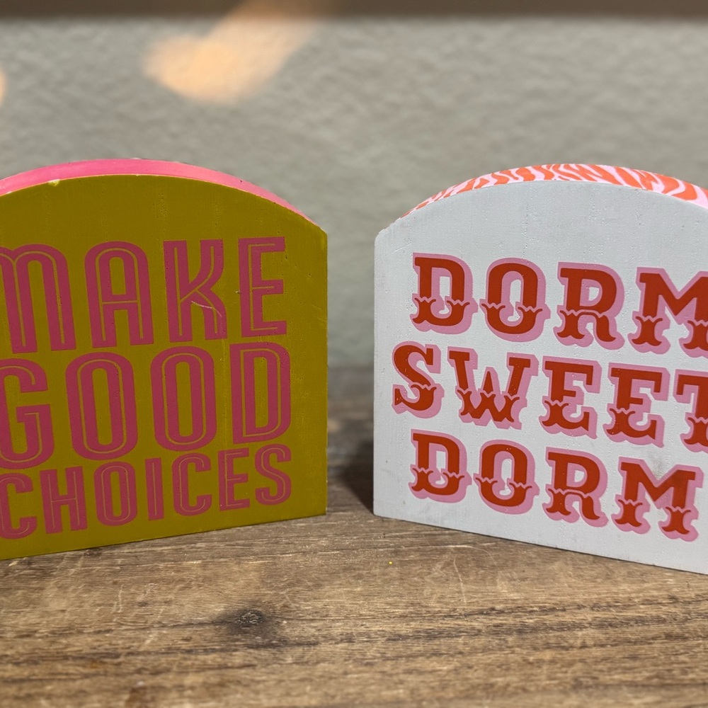 Colorful Dorm Room Signs